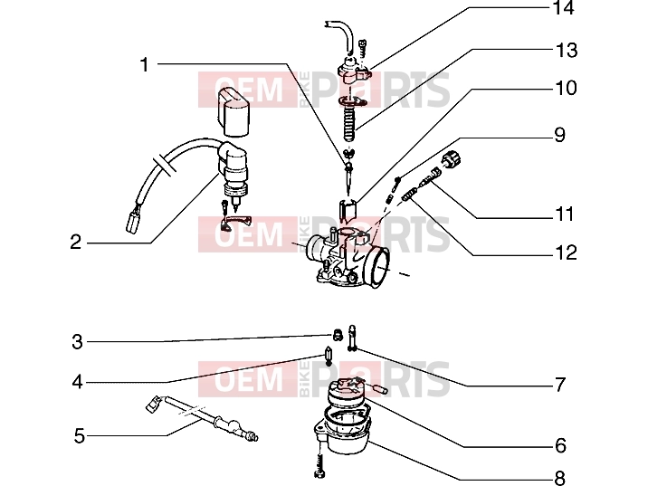 Engine » Carburettor - Piaggio Typhoon 125 X 2T