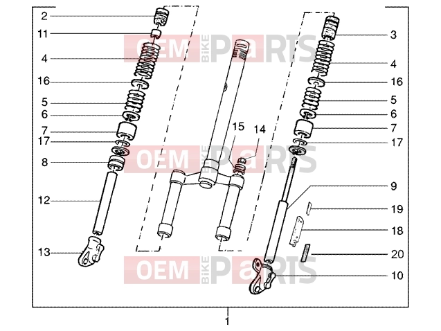 PIAGGIO Suspensions-Wheels » FRONT FORK