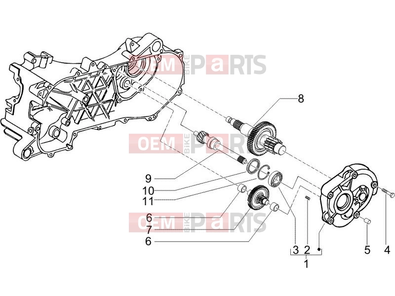 PIAGGIO Typhoon 50 2T Engine » Reduction unit
