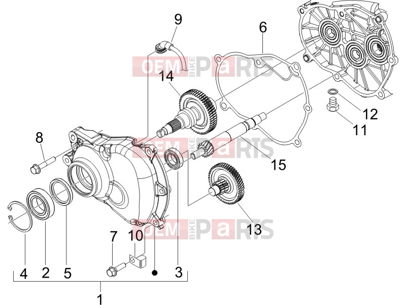 PIAGGIO X8 200 Engine » Reduction unit