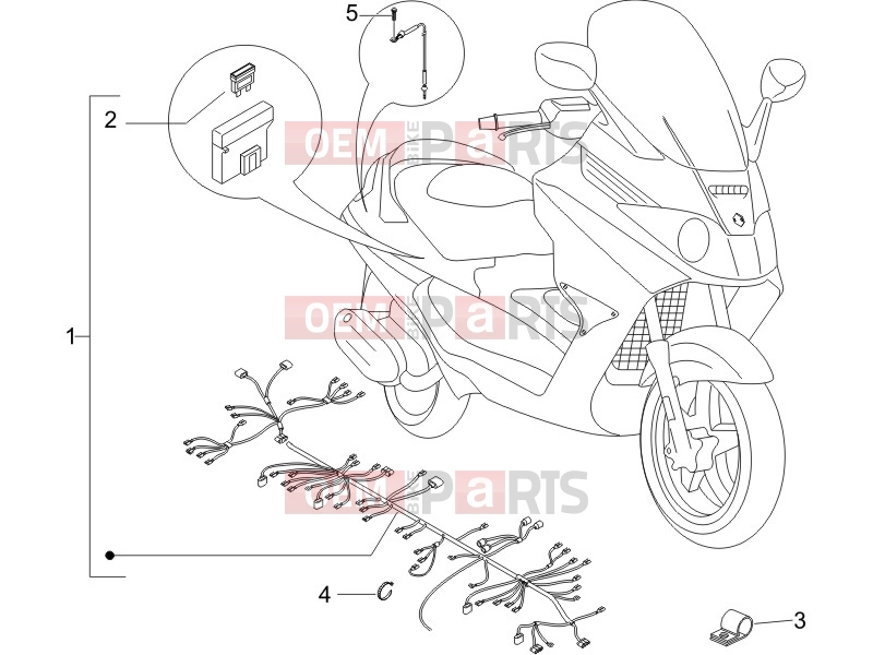 PIAGGIO X8 200 Electrical system » Main cable harness