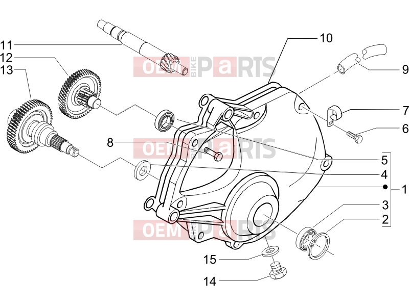 PIAGGIO X8 400 ie Engine » Reduction unit