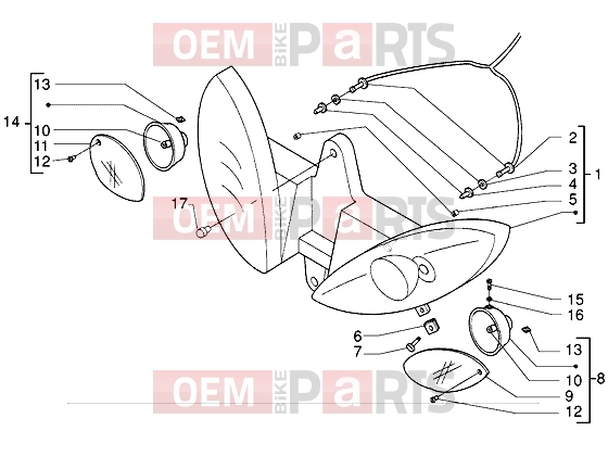 PIAGGIO Electrical system » Front lights