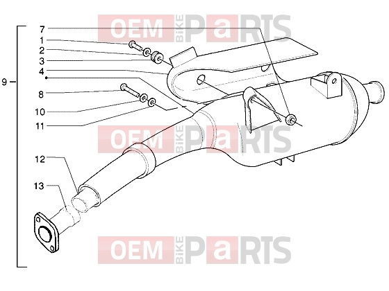 Engine » Silencer - Piaggio X9 125