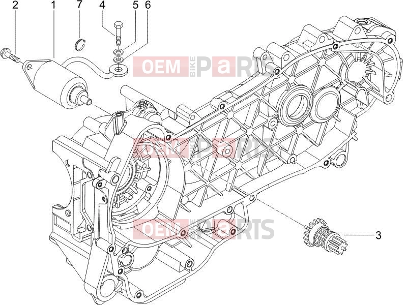 PIAGGIO X9 125 Evolution Engine » Stater - Electric starter