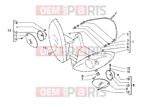 Electrical system » Front lights - Piaggio X9 125 SL