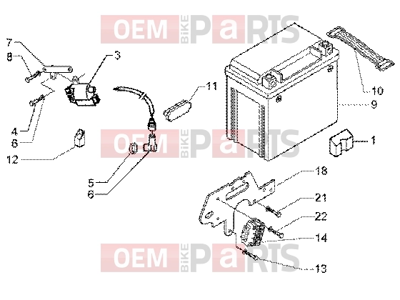 PIAGGIO Electrical system » Battery