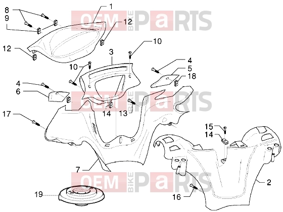 PIAGGIO Handlebars » Handlebars covers