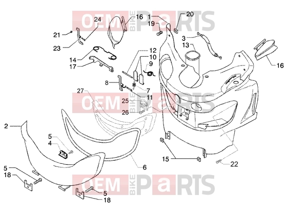PIAGGIO Chassis » Front top case