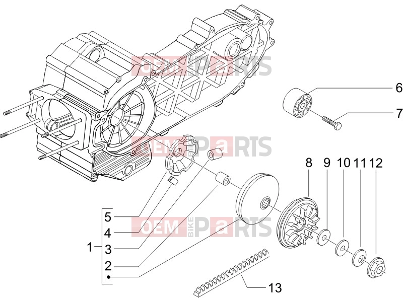 PIAGGIO X9 500 Evolution ABS Engine » Driving pulley