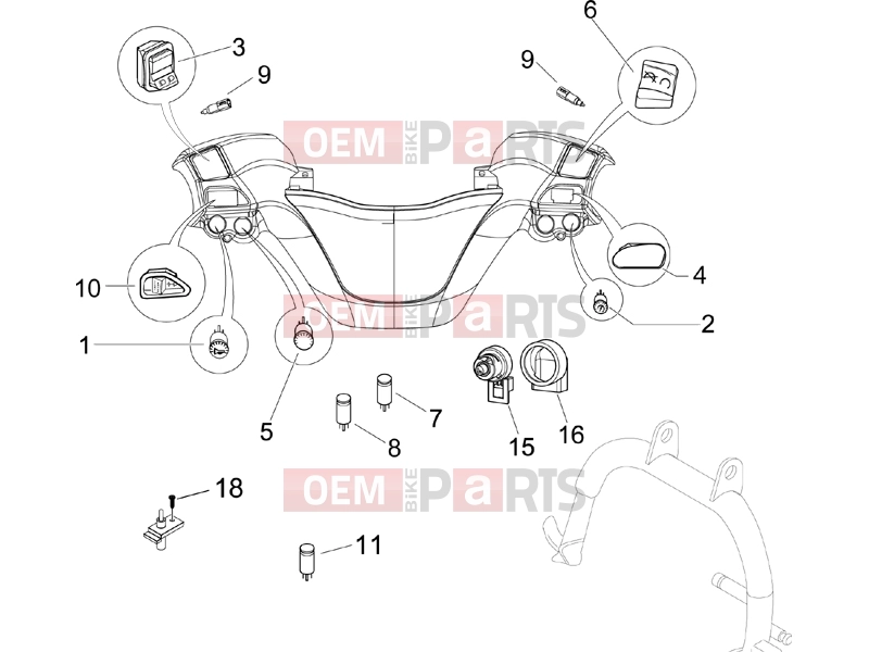 PIAGGIO X9 500 Evolution Electrical system » Selectors - Switches - Buttons