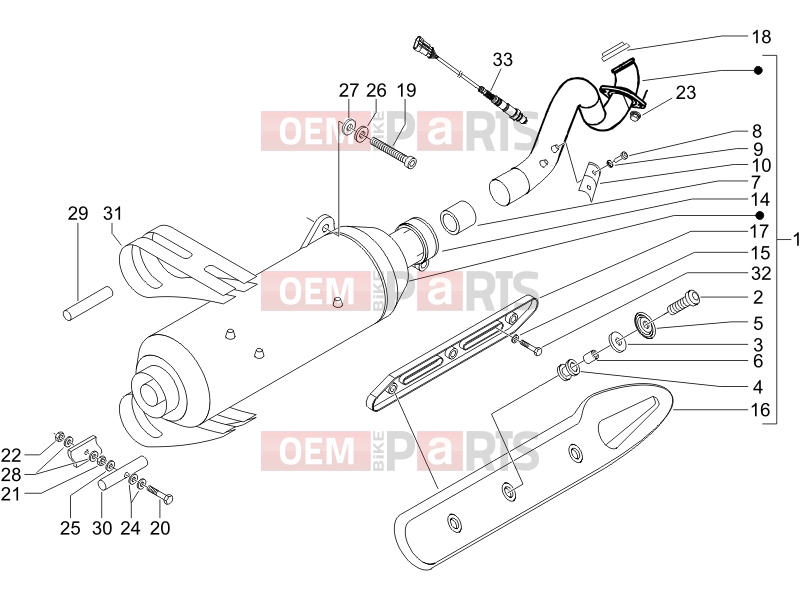 PIAGGIO X9 500 Evolution Engine » Silencer