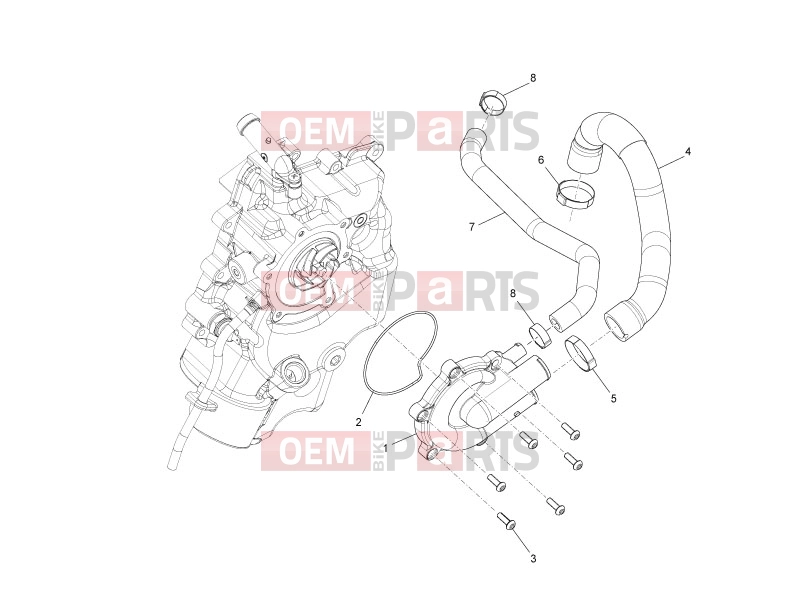 PIAGGIO X9 500 Evolution (USA) Engine » Cooler pump