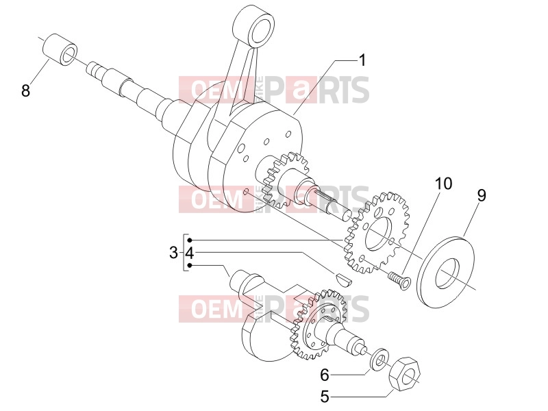 PIAGGIO X9 500 Evolution (USA) Engine » Crankshaft