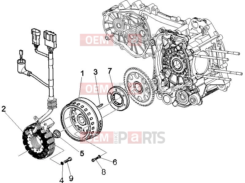 PIAGGIO X9 500 Evolution (USA) Engine » Flywheel magneto