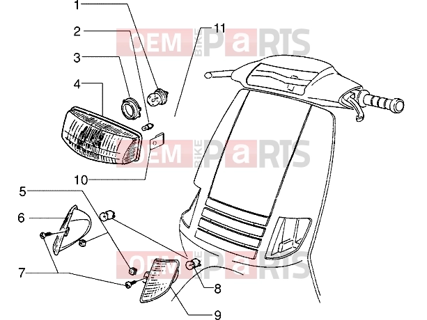 PIAGGIO Electrical system » Headlamp