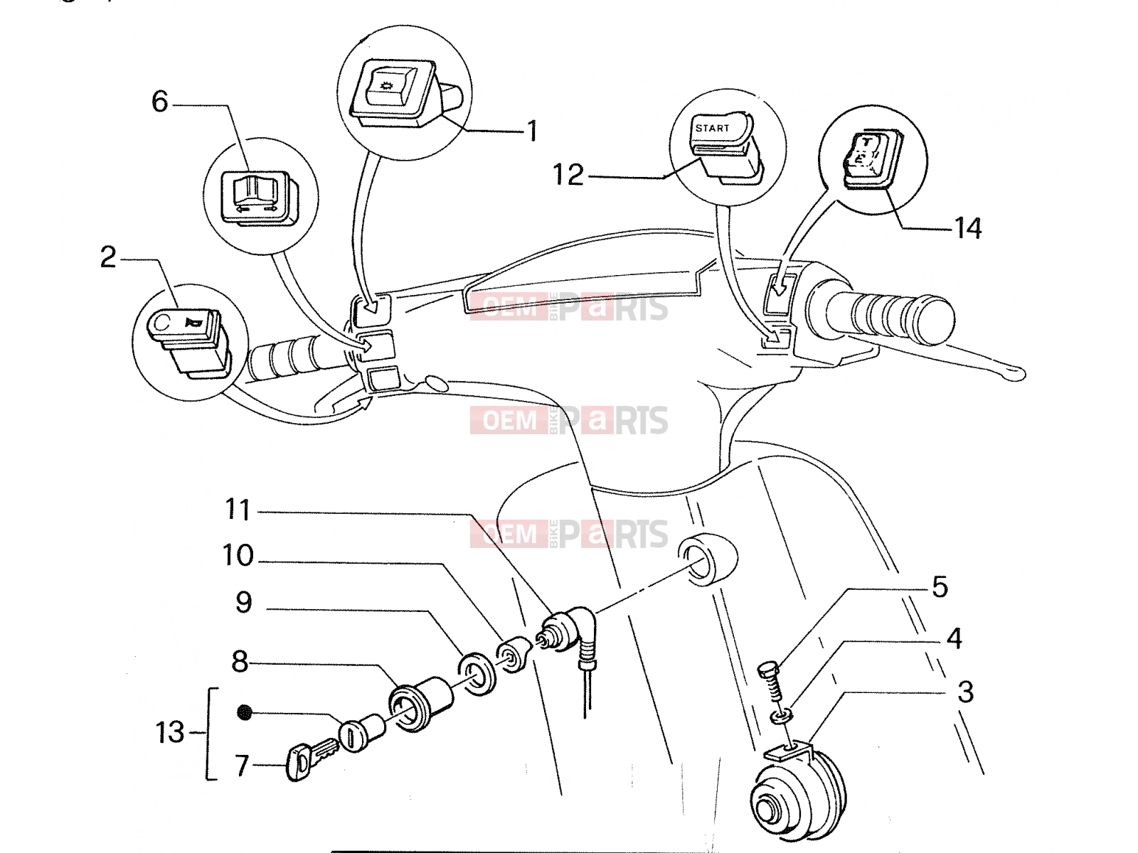 Electrical system » Electrical systems - Piaggio Zip & Zip
