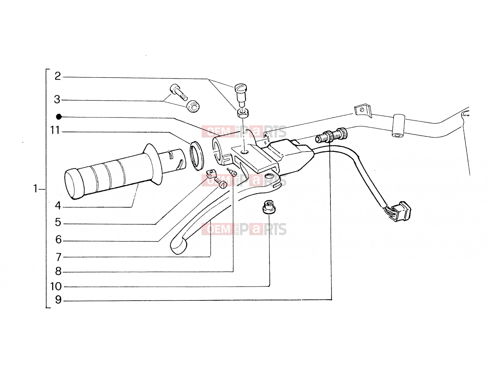 Handlebar - Controls » Electrical systems - Piaggio Zip & Zip