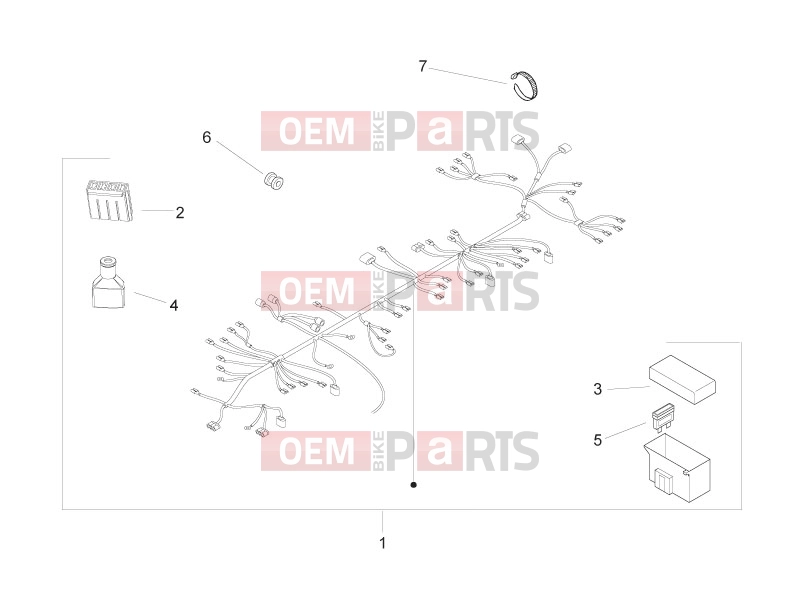 PIAGGIO Zip 50 2T Electrical system » Main cable harness