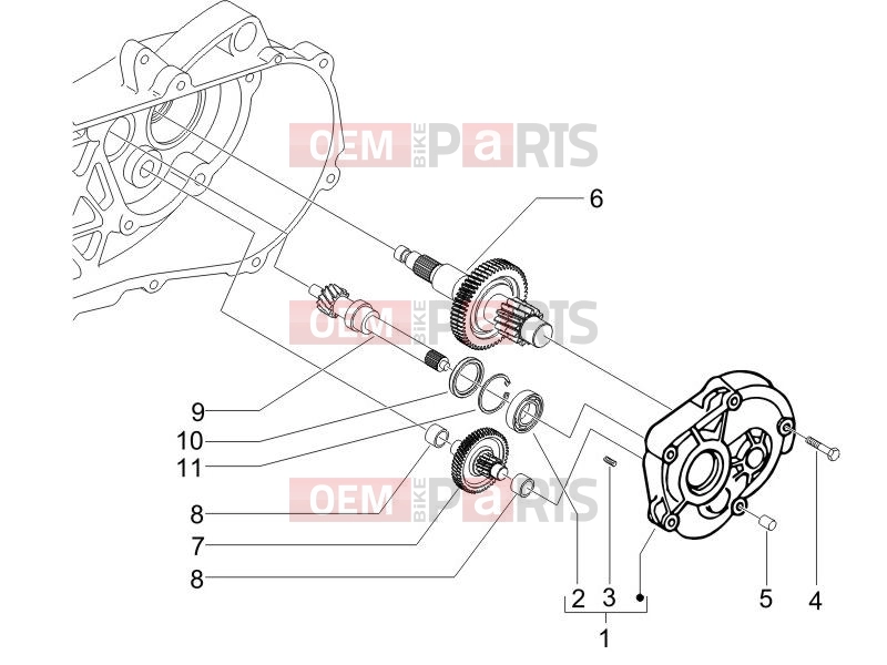 PIAGGIO Zip 50 4T Engine » Reduction unit
