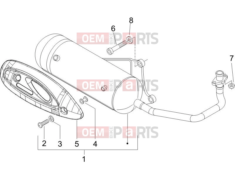 PIAGGIO Zip 50 4T Engine » Silencer
