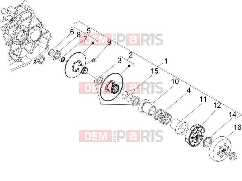 PIAGGIO Zip 50 4T Engine » Driven pulley