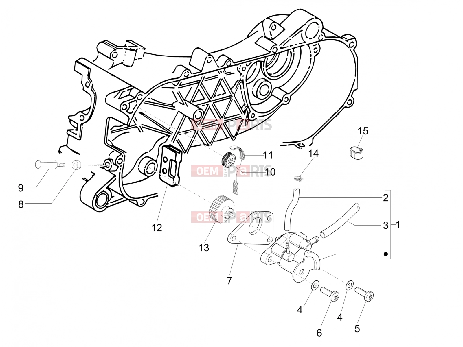 Engine » Oil pump - Piaggio Zip 50 SP 2009