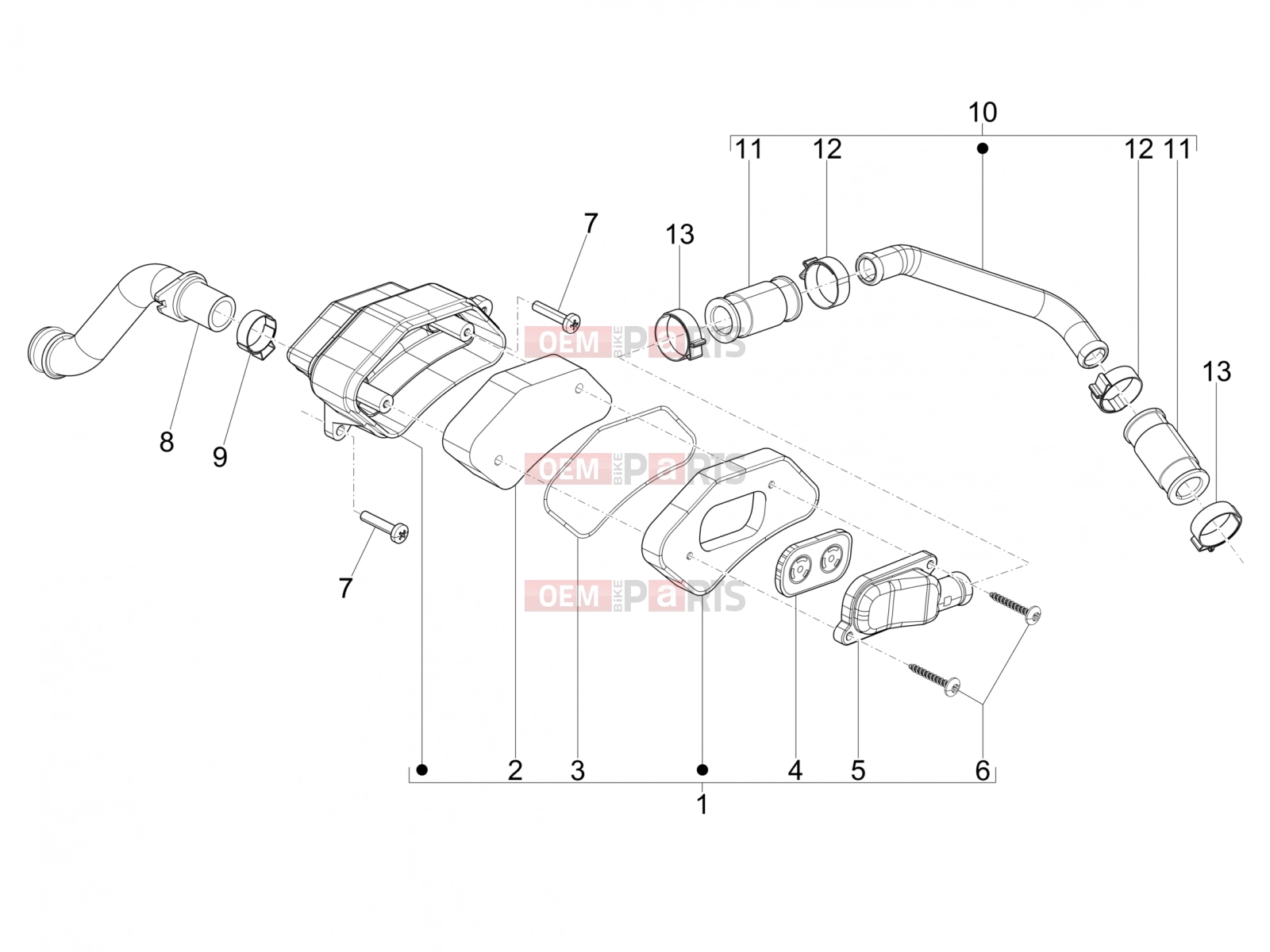 PIAGGIO Zip 50 SP Engine » Secondary air box