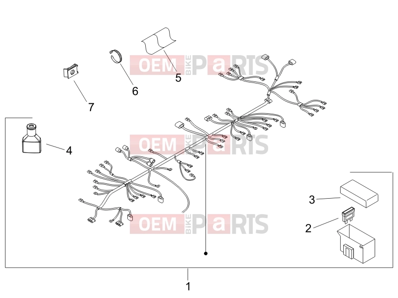 PIAGGIO Zip 50 SP Electrical system » Main cable harness