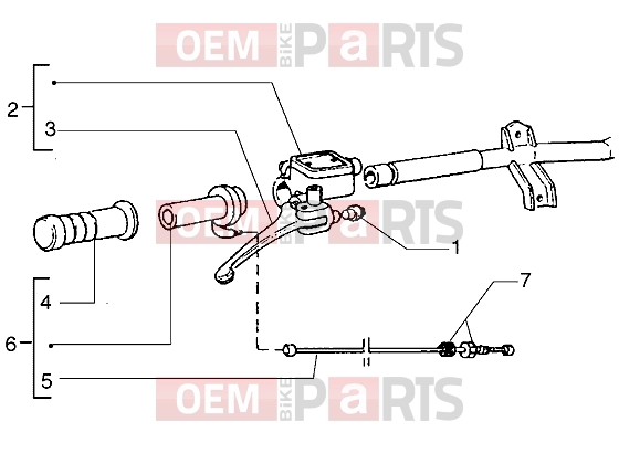 PIAGGIO Handlebars » Handlebars component parts