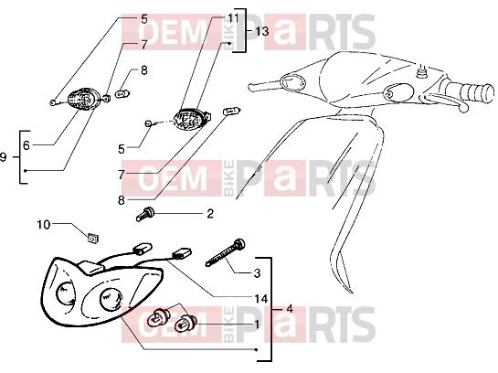 PIAGGIO Electrical system » Headlamp