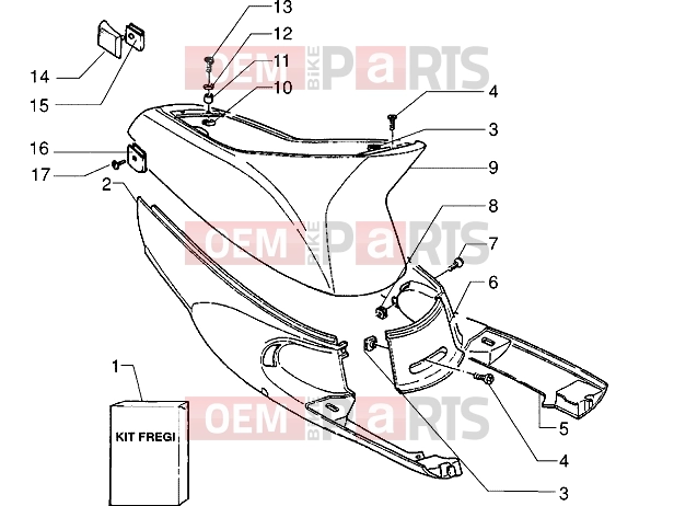 Chassis » Side covers - Piaggio Zip SP 50 old.