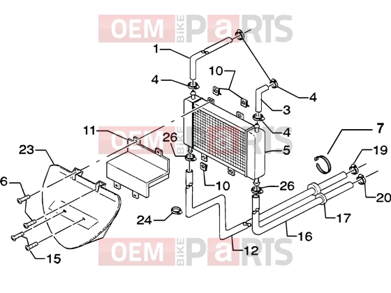 Engine » Installation de refroidissement - Piaggio Zip SP 50 H2O