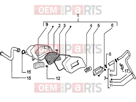 Engine » Secondary air box - Piaggio Zip SP 50 H2O