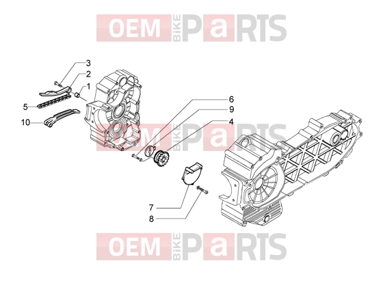 PIAGGIO Engine » Pump group-timing chain