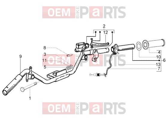 PIAGGIO Handlebars » Handlebars component parts