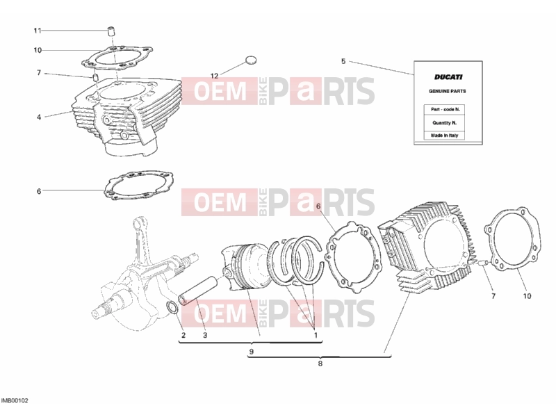 DUCATI 2008 Multistrada 1100 S CYLINDER - PISTON » ENGINE CASE