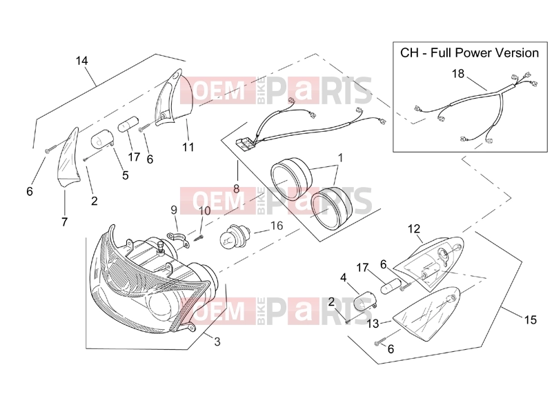 APRILIA SR 50 Di-Tech FRAME » Front lights