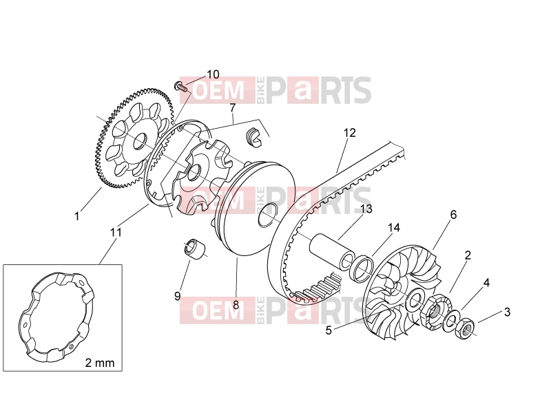 APRILIA SR 50 Di-Tech & Carb. ENGINE » Variator