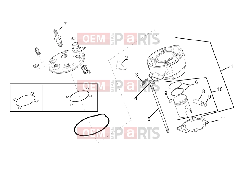 APRILIA MX 50 ENGINE » Piston