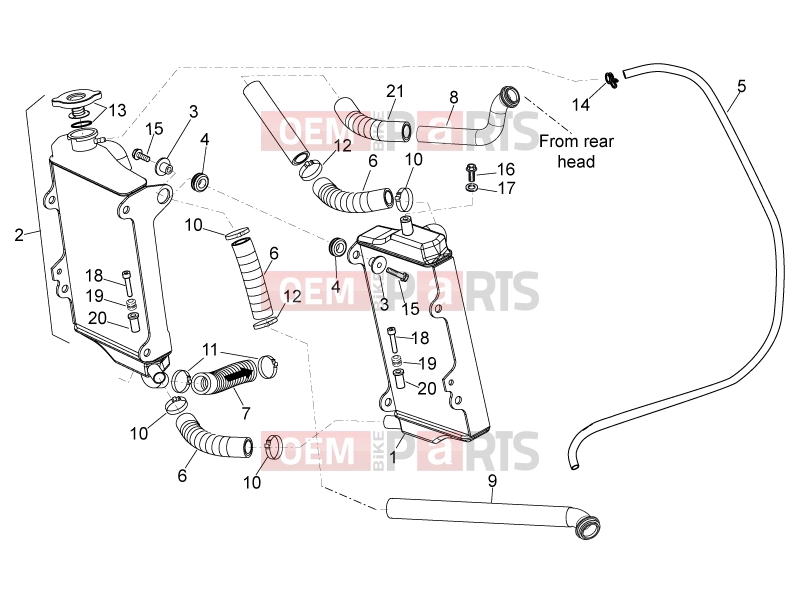 APRILIA MXV 450 Cross FRAME » Cooling system