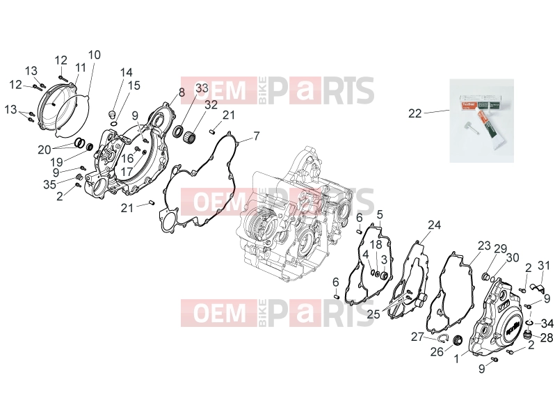 APRILIA MXV 450 Cross ENGINE » Crankcase II