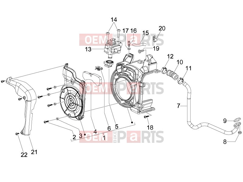 derbi Boulevard 150 4T Engine » Secondary air box