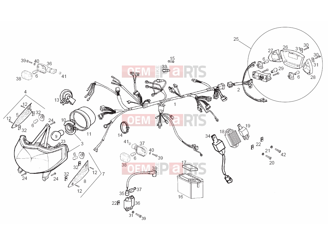 Tables » Electrical system - Derbi GP 50 2002
