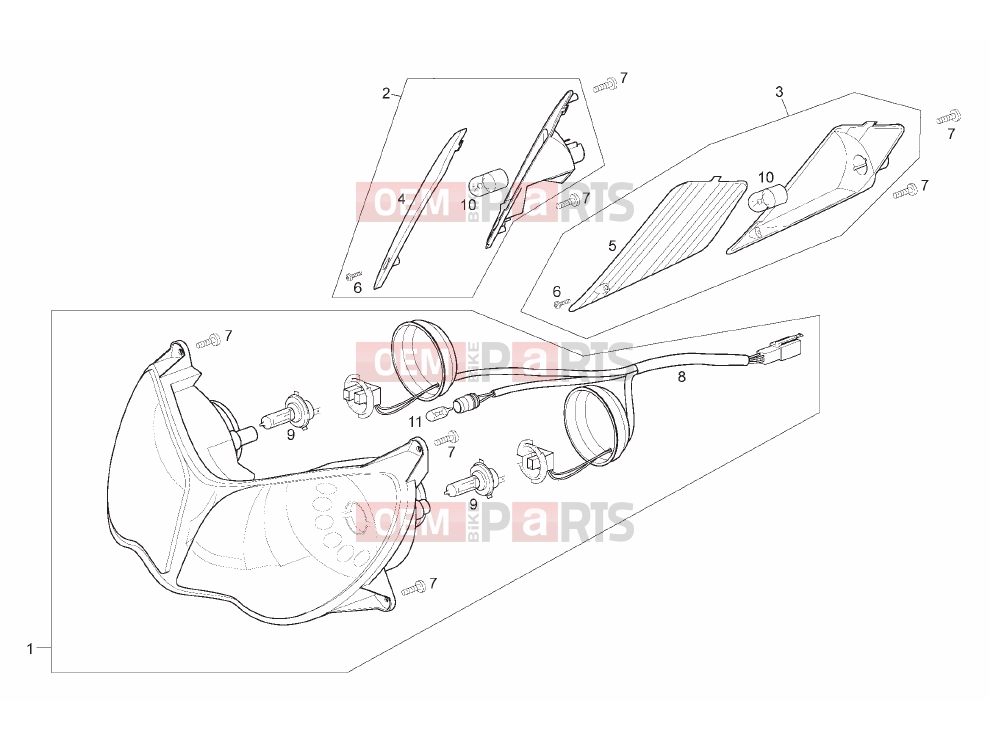 derbi Rambla 300 Tables » Headlight