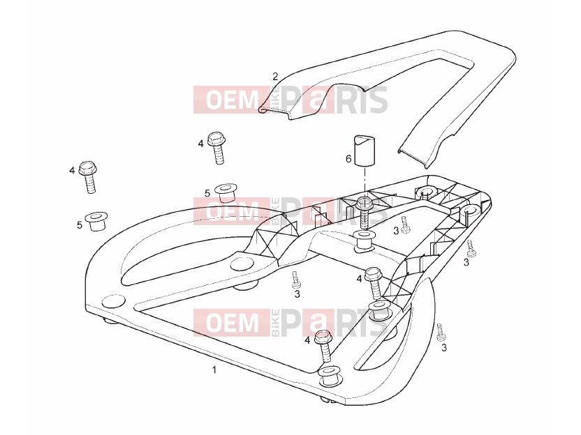 derbi Rambla 300 Tables » Top box support
