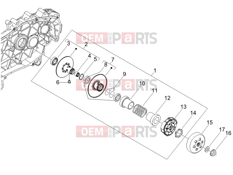 derbi Sonar 125 Engine » Driven pulley