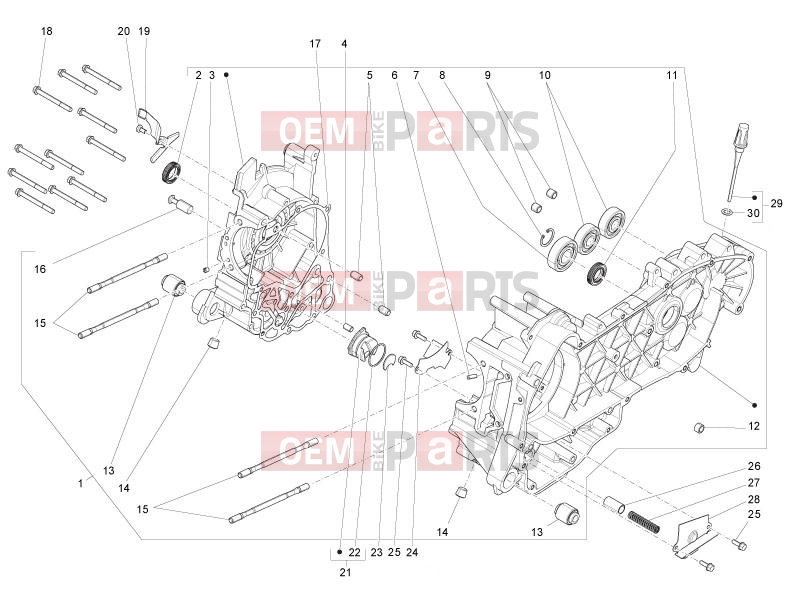 derbi Sonar 150 Engine » Crankcase