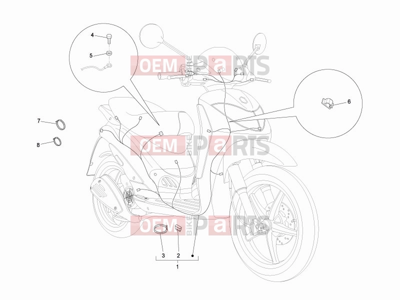 derbi Sonar 50 2T Electrical system » Main cable harness
