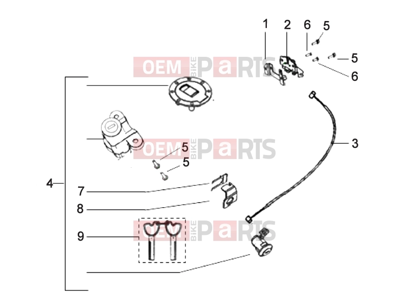 Frame » Locks - Derbi STX 150 2016